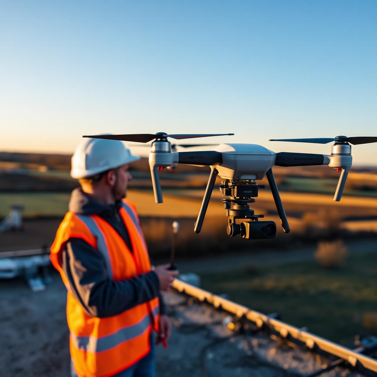 Télépilote professionnel en mission terrain